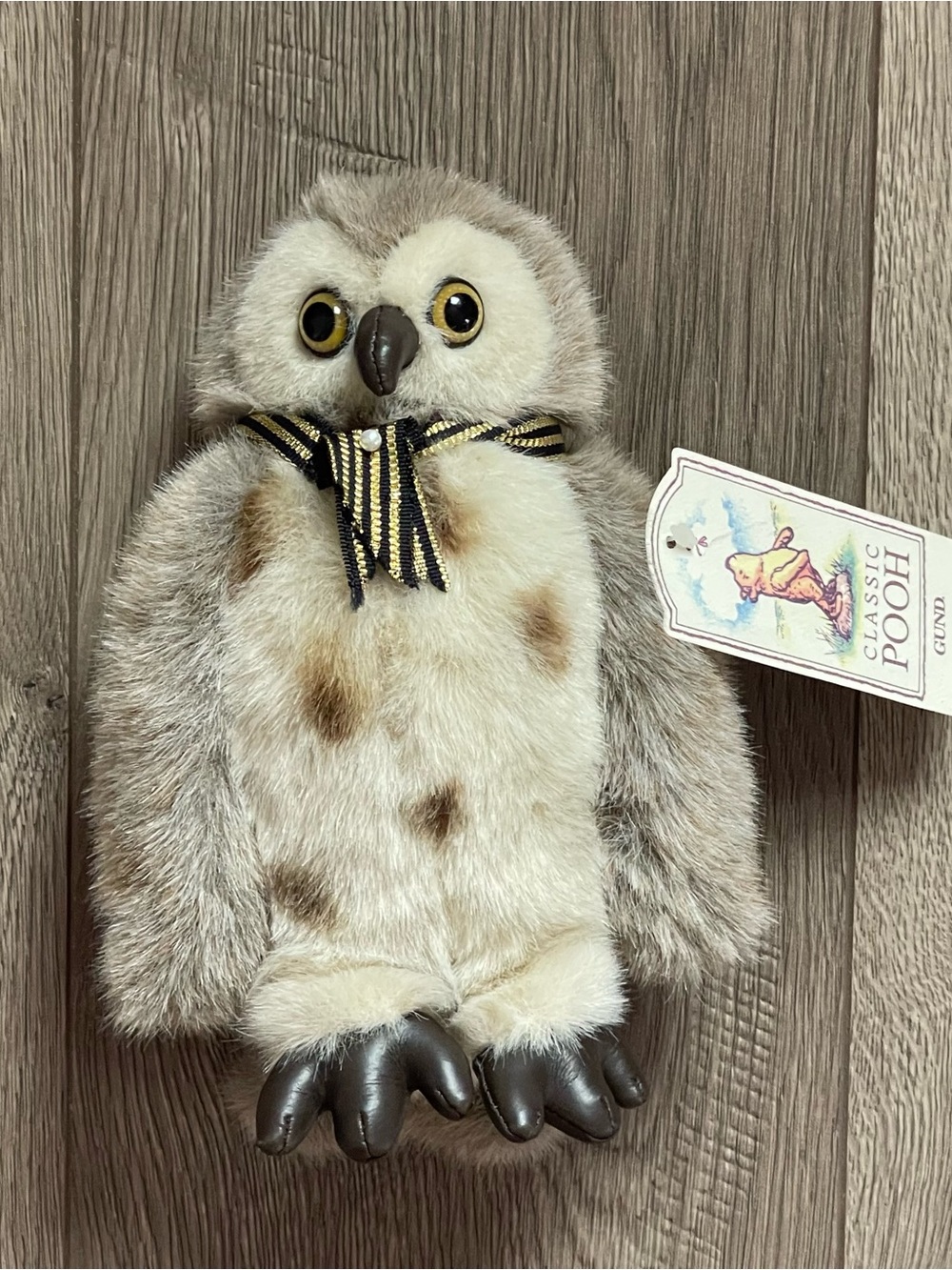 Vintage Gund Classic Disney Winnie the Pooh Plush Owl - Tag Attached